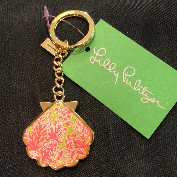 Lilly Pulitzer Accessories - Lilly Pulitzer Hotty Pink Biggest Fan Key Chain